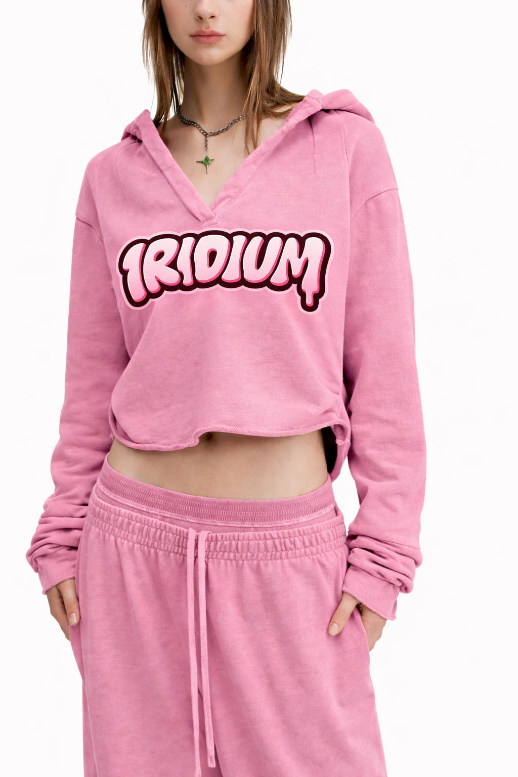 Shawty black Washed Raw Edge Hoodie