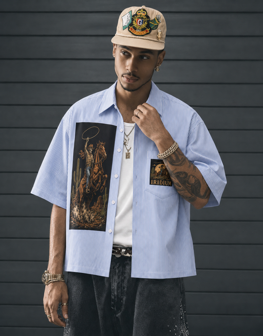 Iridium Inferno Stripe Boxy Shirt