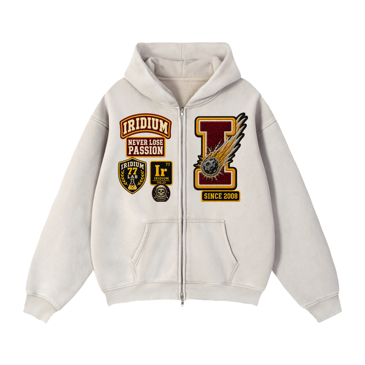 Iridium 77 Varsity Zip Hoodie