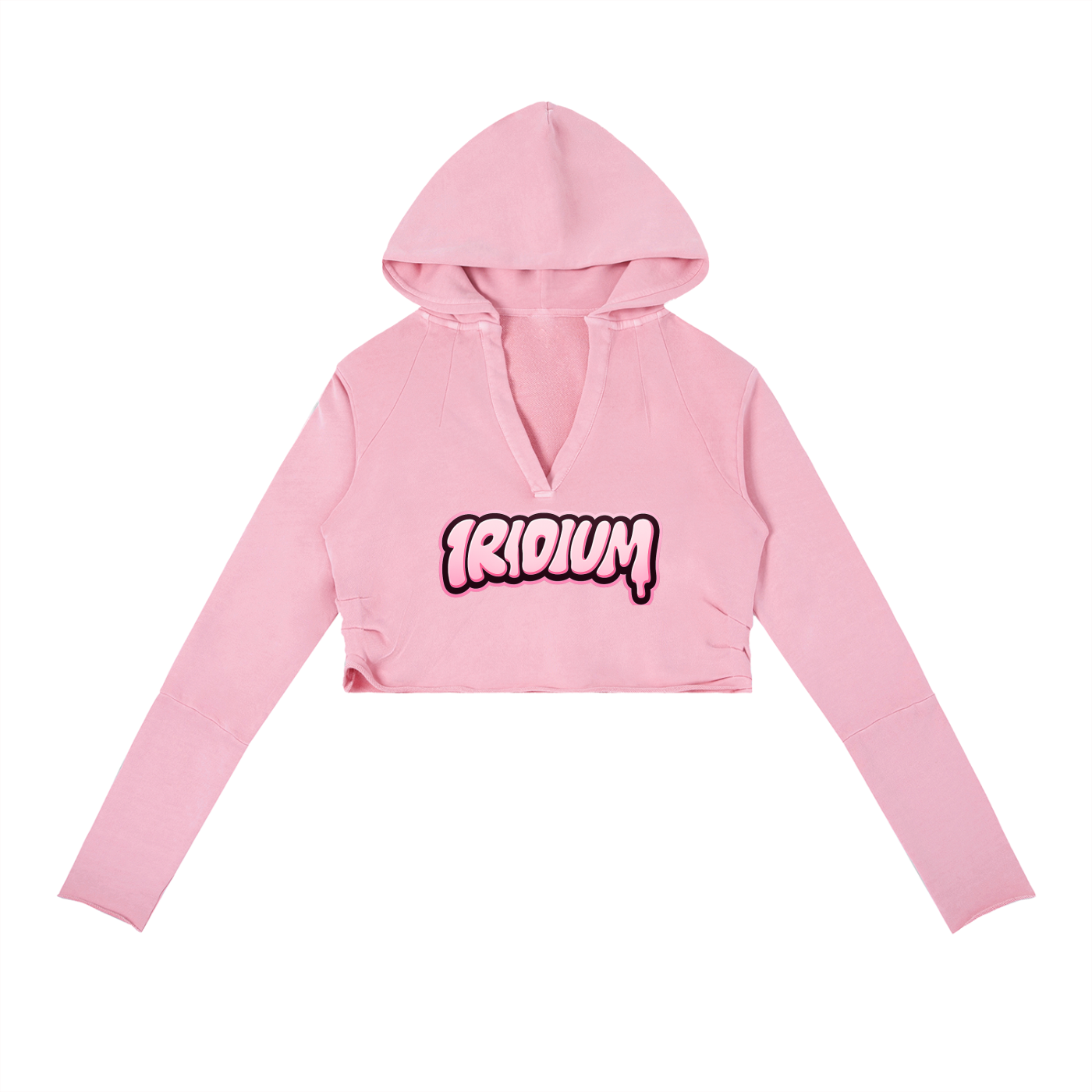 Shawty Pink Vintage Washed Raw Edge Hoodie