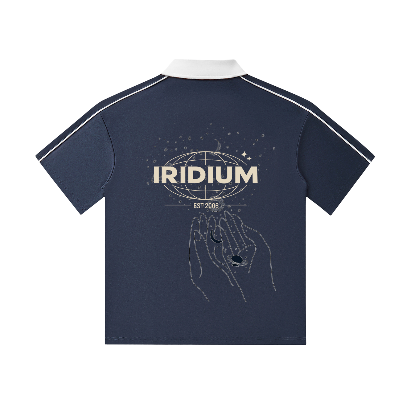 Galaxy Collar Short-Sleeve Polo Shirt