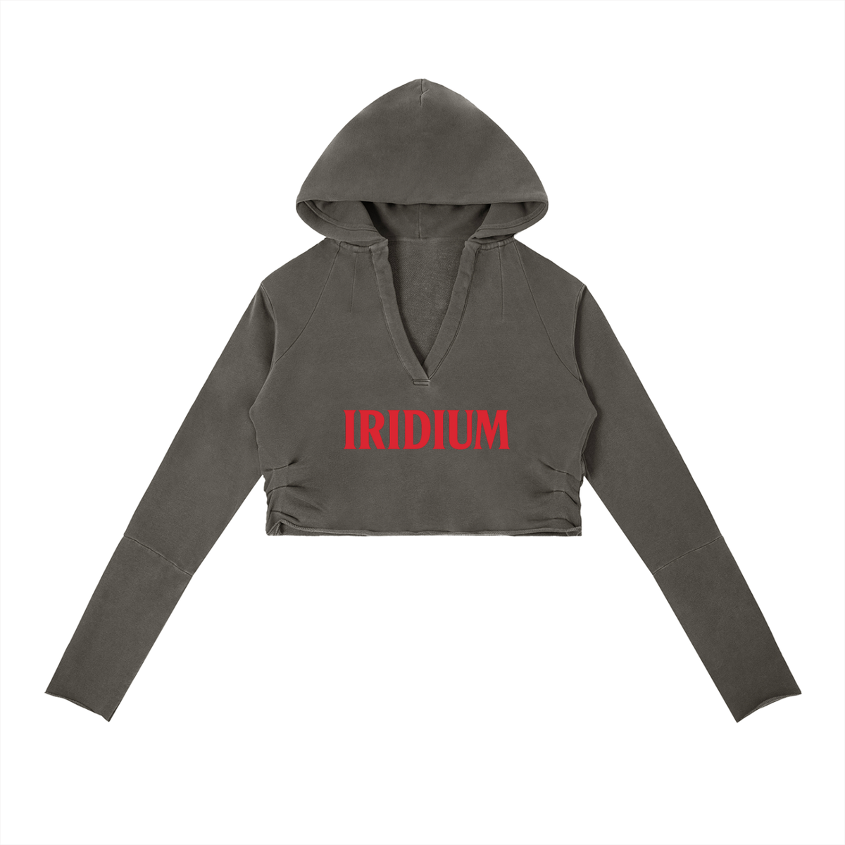 Shawty 77 Vintage-Washed Cropped Hoodie