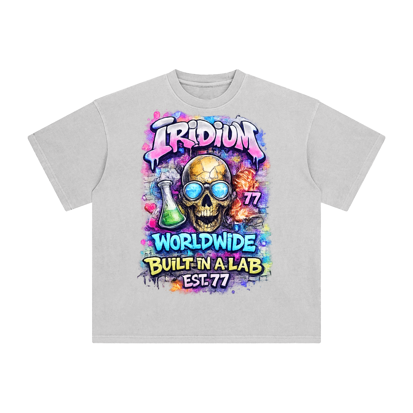 Graffiti Enzyme Washed T-Shirt