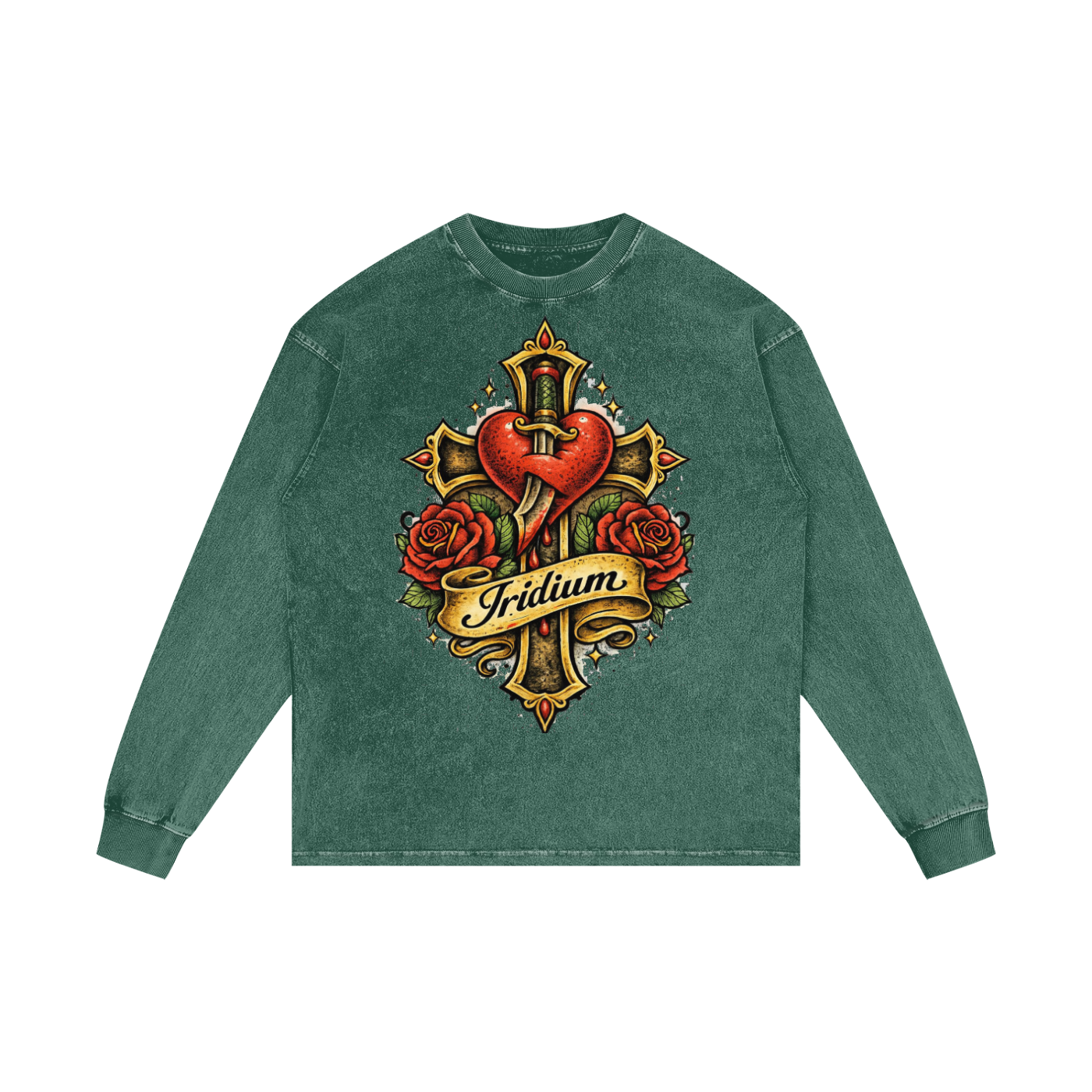 Love Wins Acid Wash Oversize Long Sleeve T-Shirt