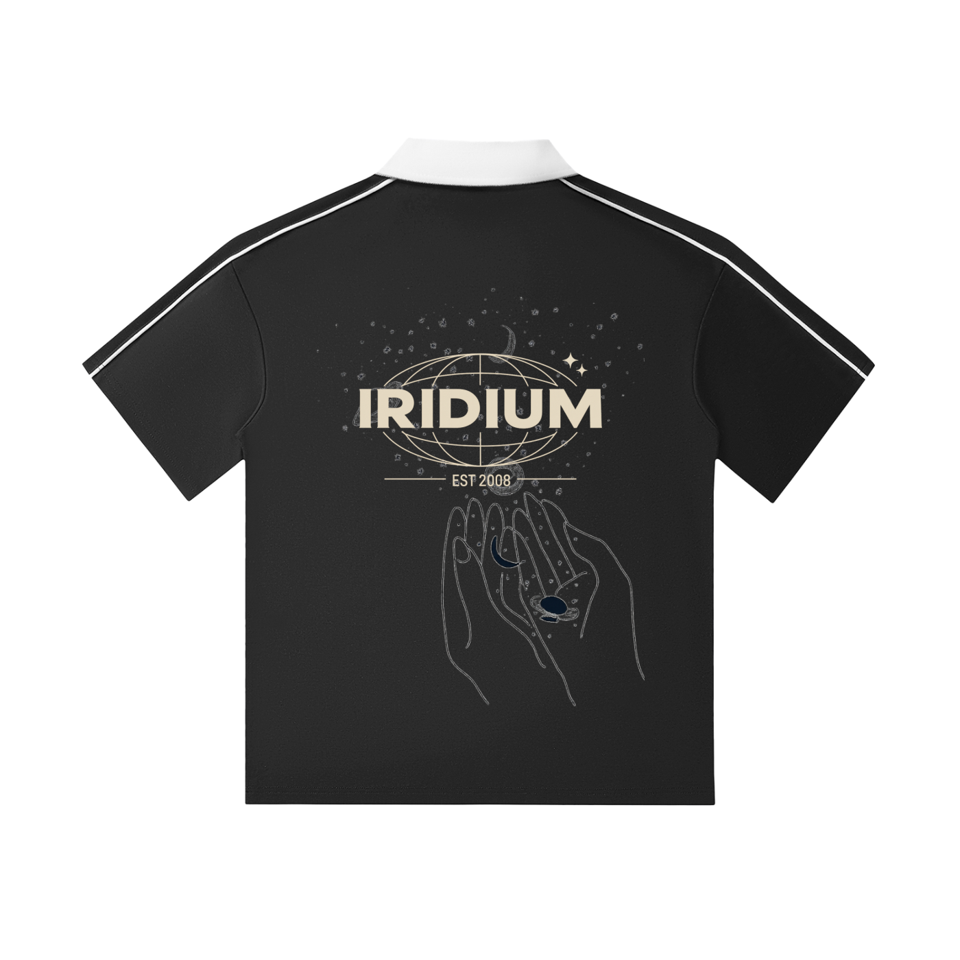 Galaxy Collar Short-Sleeve Polo Shirt