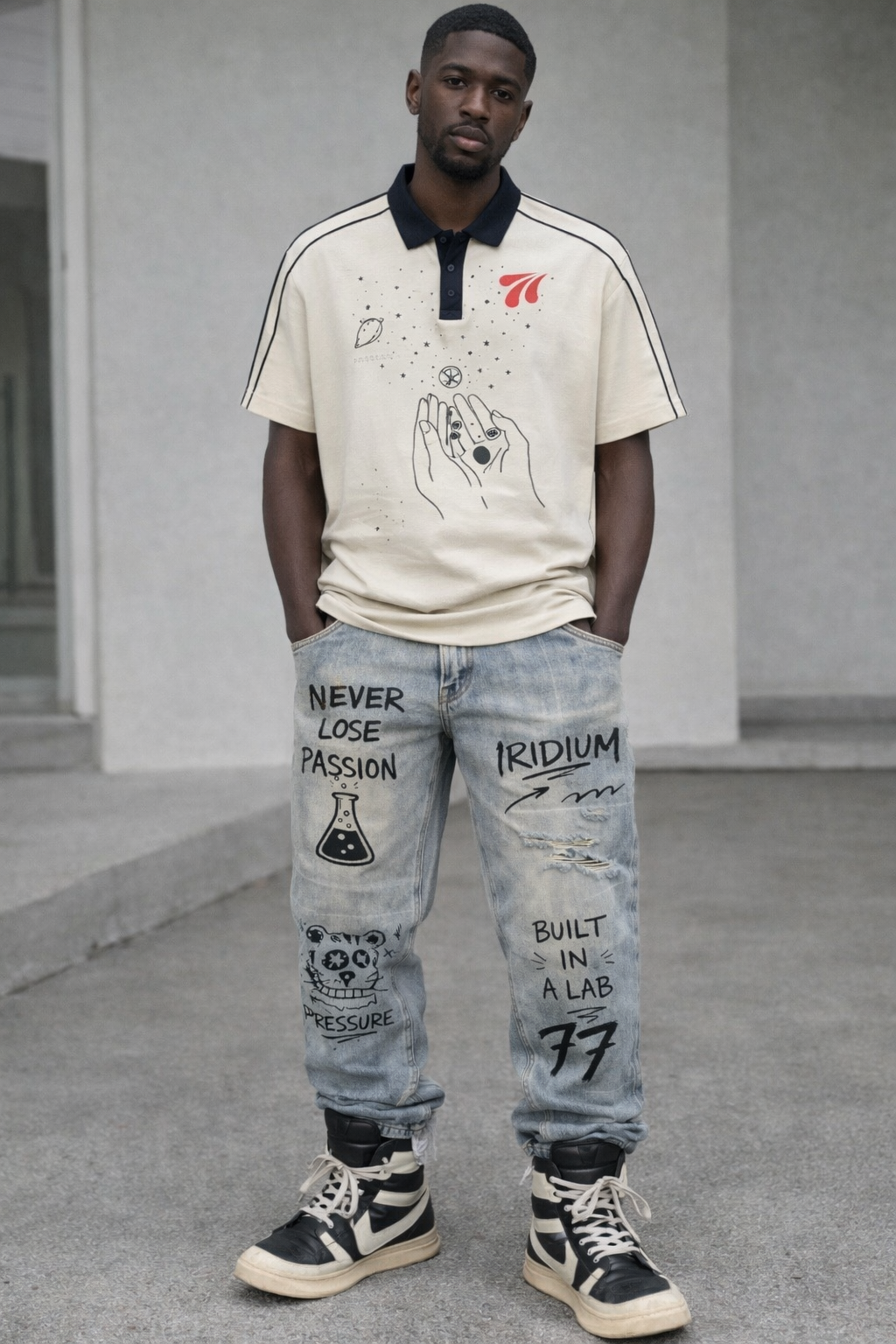 Pressure Again Vintage-Washed Distressed Denim Jeans