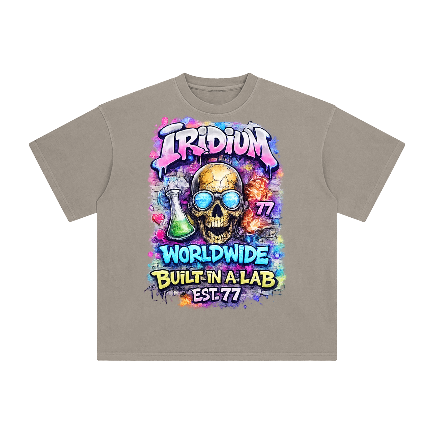 Graffiti Enzyme Washed T-Shirt