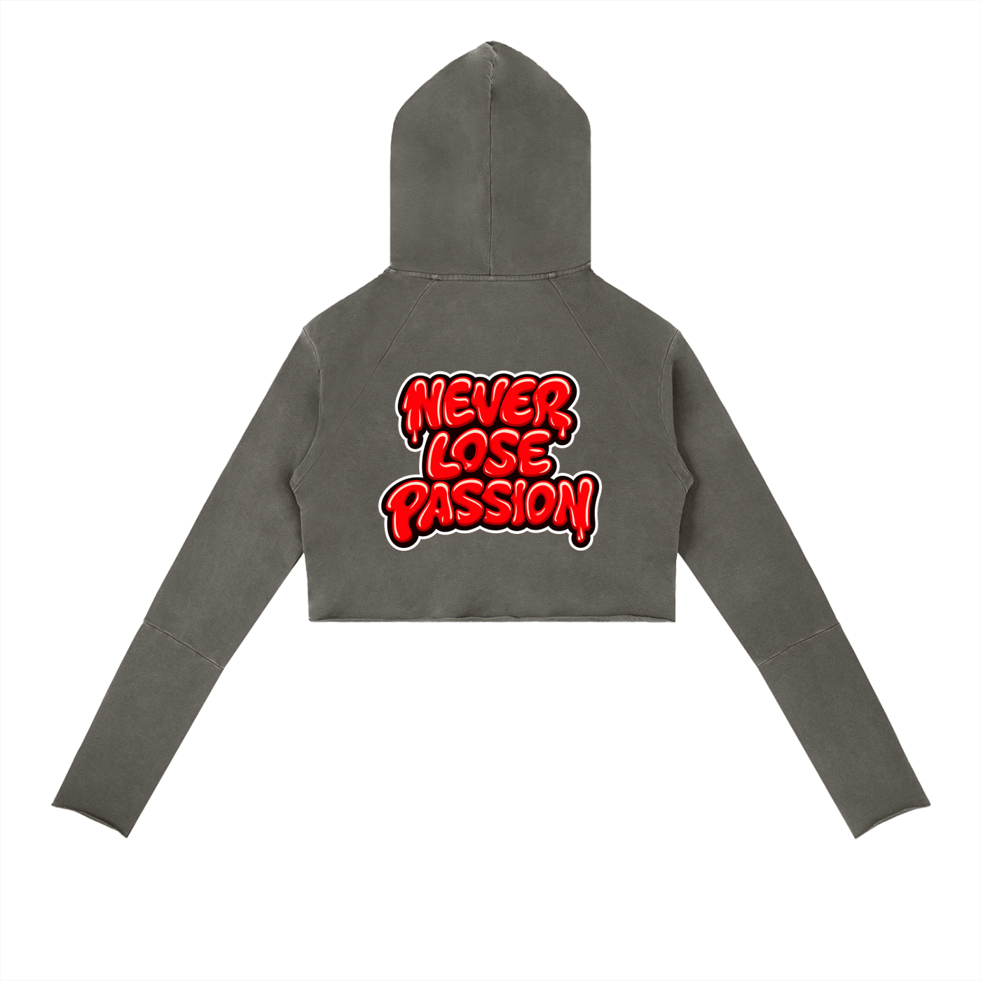 Shawty black Washed Raw Edge Hoodie