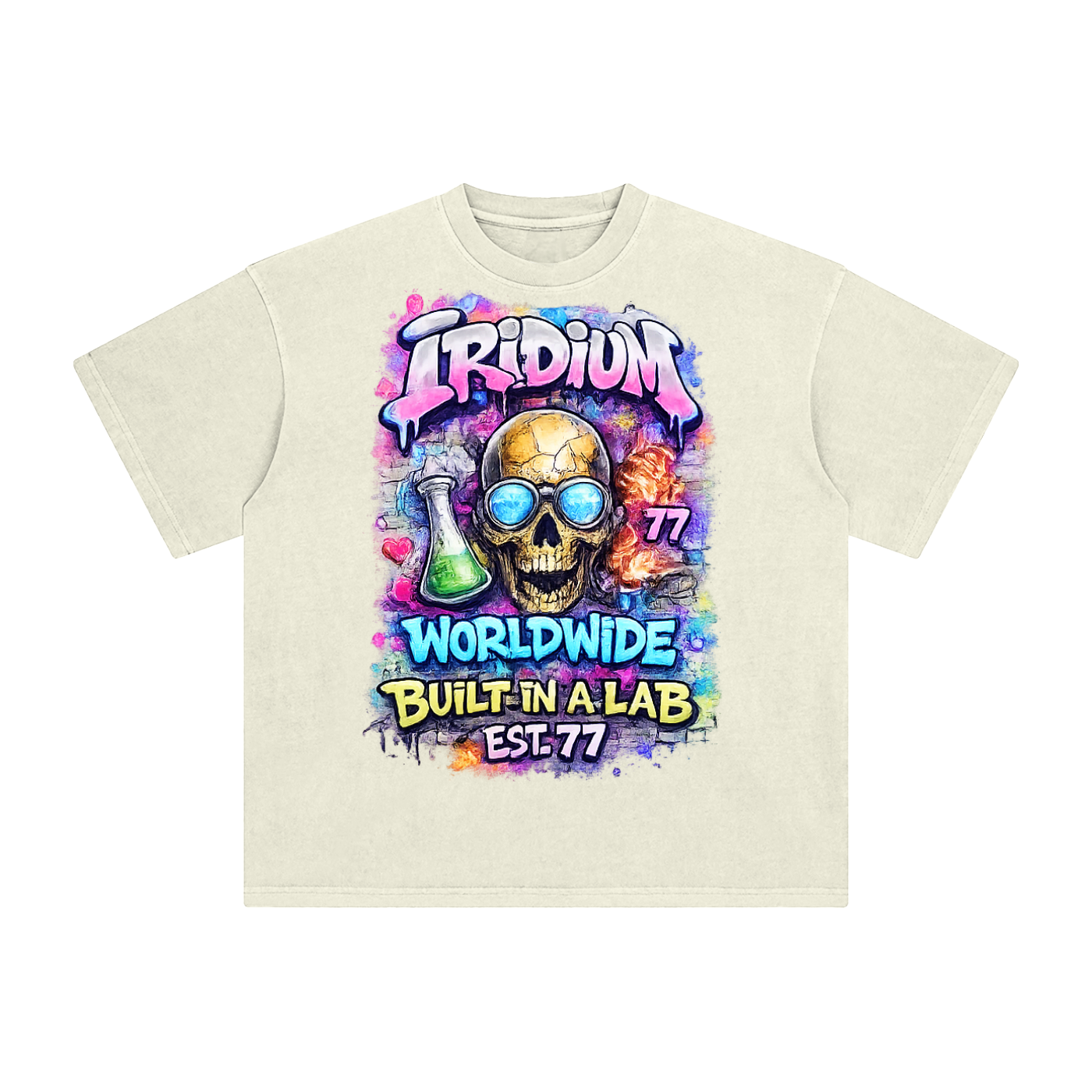 Graffiti Enzyme Washed T-Shirt