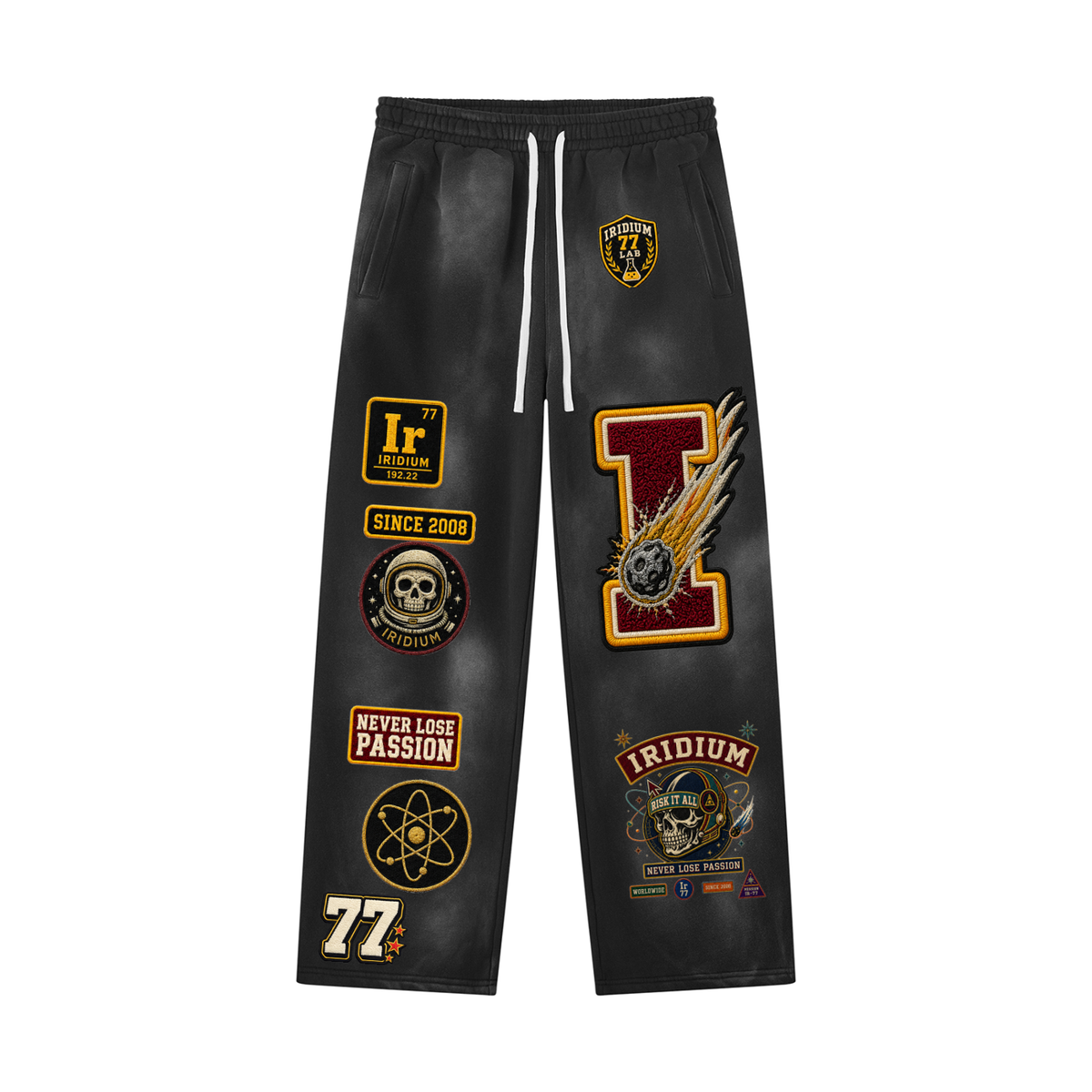 Iridium 77 Varsity Wide-Leg Sweatpants