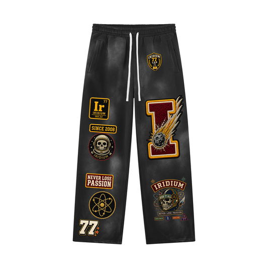 Iridium 77 Varsity Wide-Leg Sweatpants