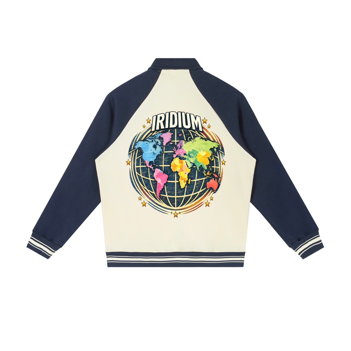 worldwide Raglan Sleeve Baseball Jacket