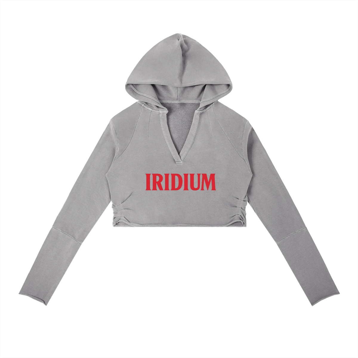 Shawty 77 Vintage-Washed Cropped Hoodie