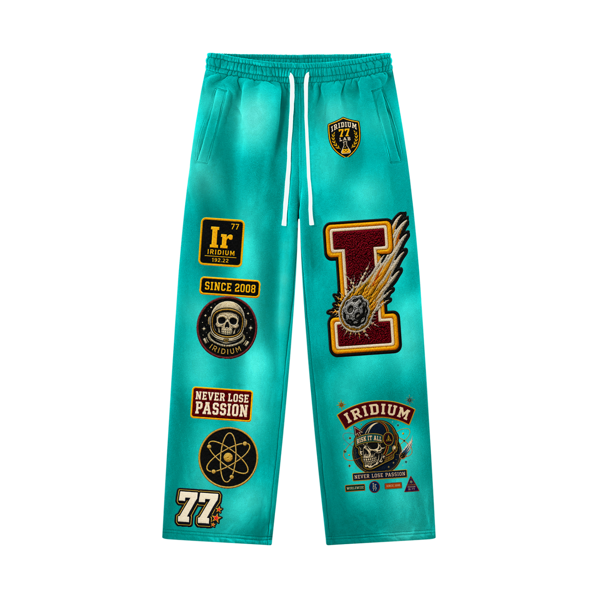 Iridium 77 Varsity Wide-Leg Sweatpants