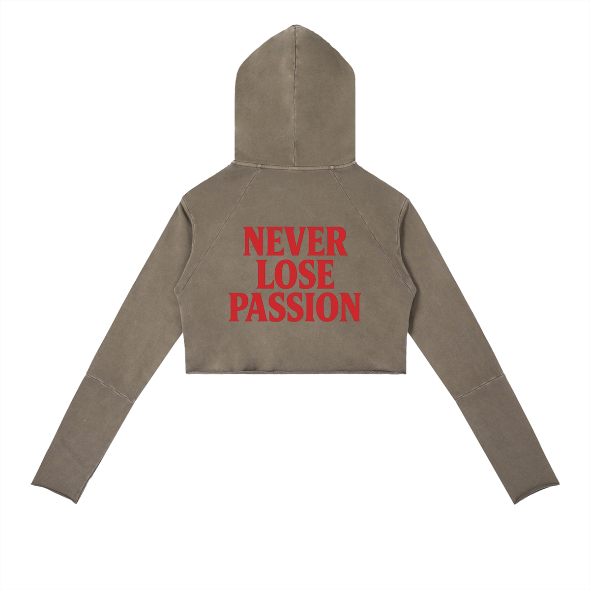 Shawty 77 Vintage-Washed Cropped Hoodie
