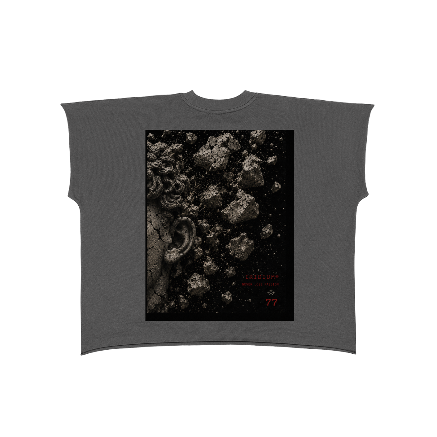 GREEK Raw Edge Boxy Non-Shrink T-Shirt