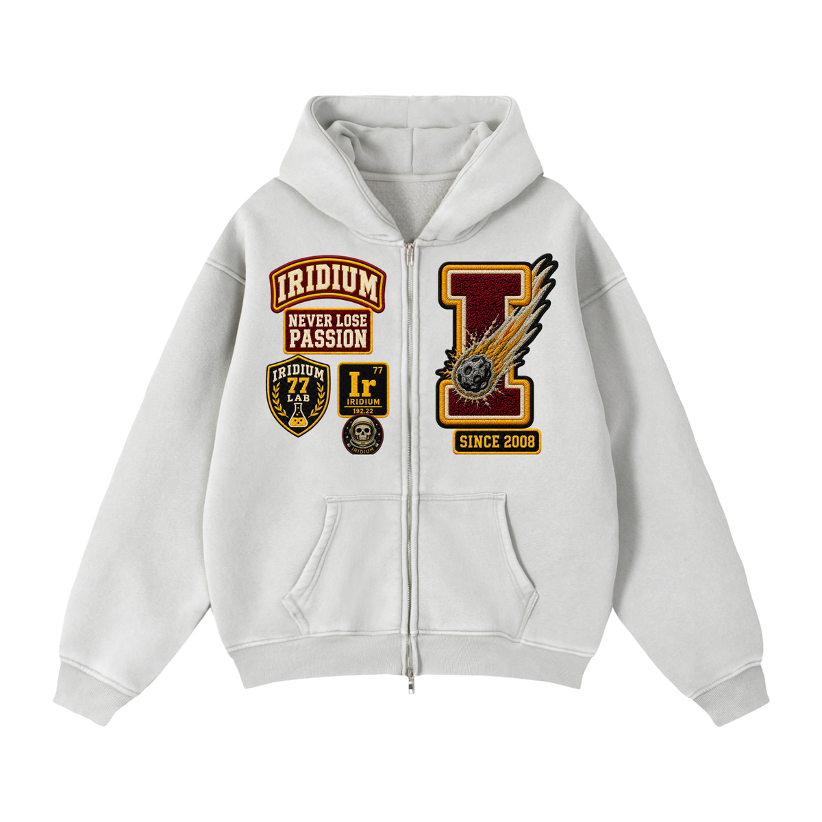 Iridium 77 Varsity Zip Hoodie