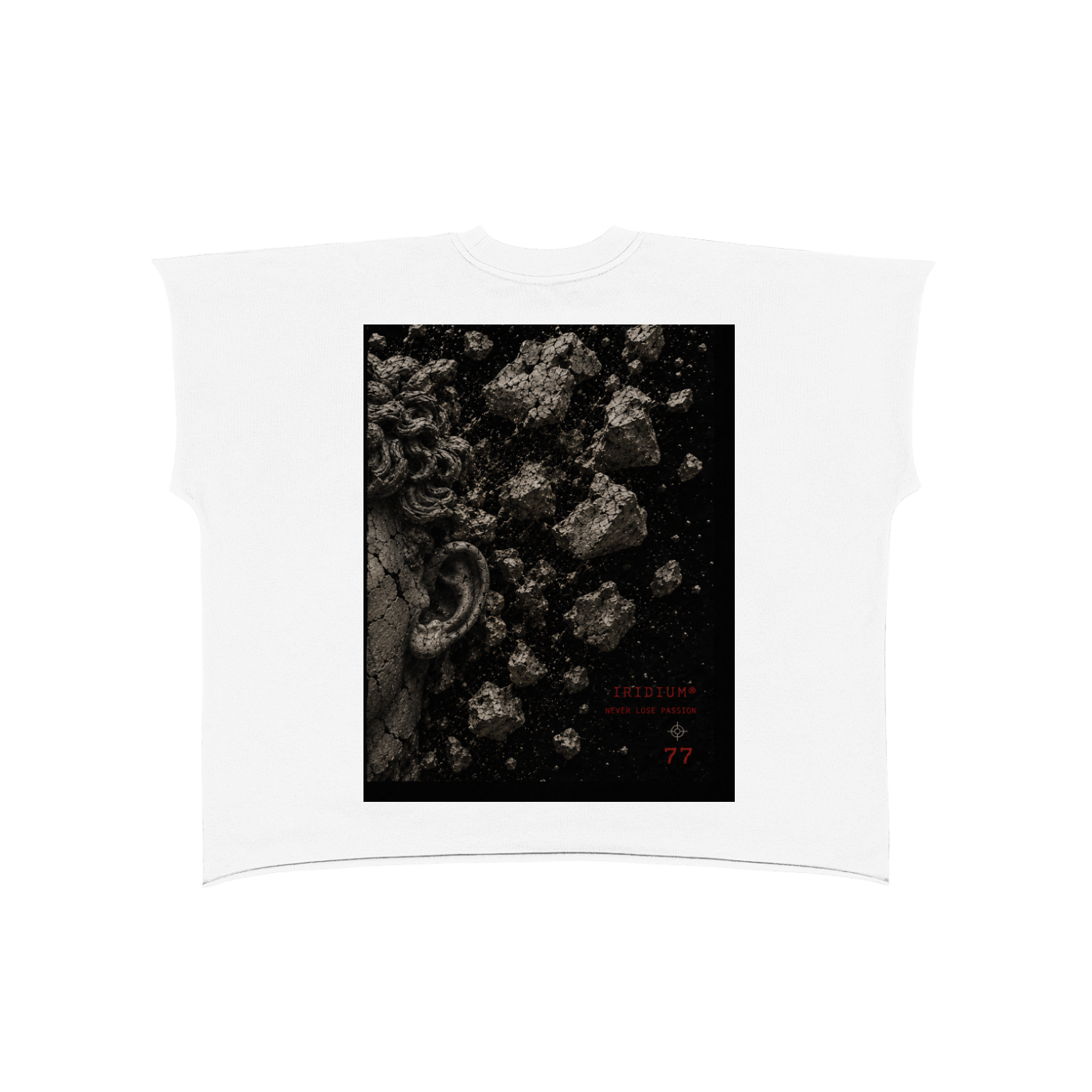 GREEK Raw Edge Boxy Non-Shrink T-Shirt