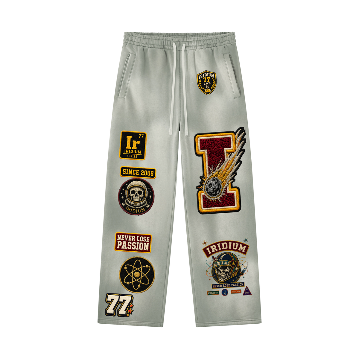 Iridium 77 Varsity Wide-Leg Sweatpants