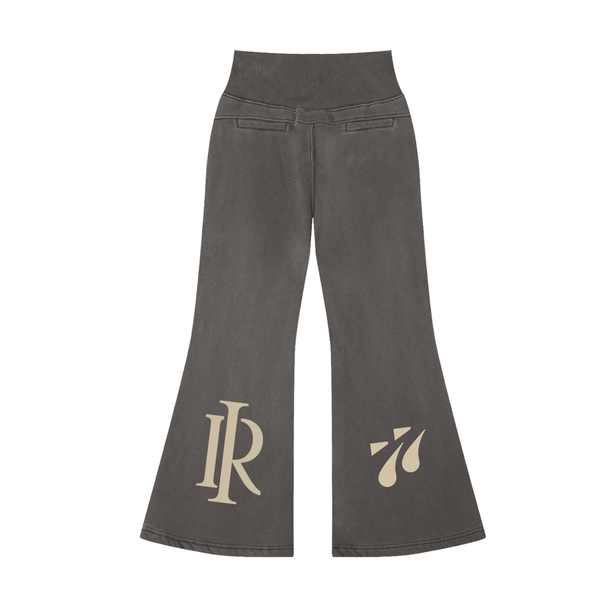 My Boo Vintage-Washed Flared Fleece Pants