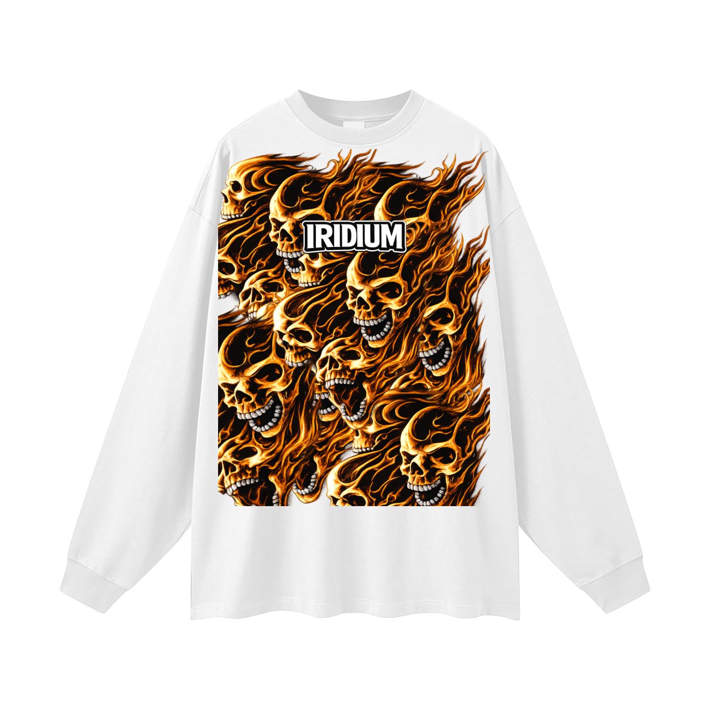 Skull Flame Long Sleeve T-Shirt