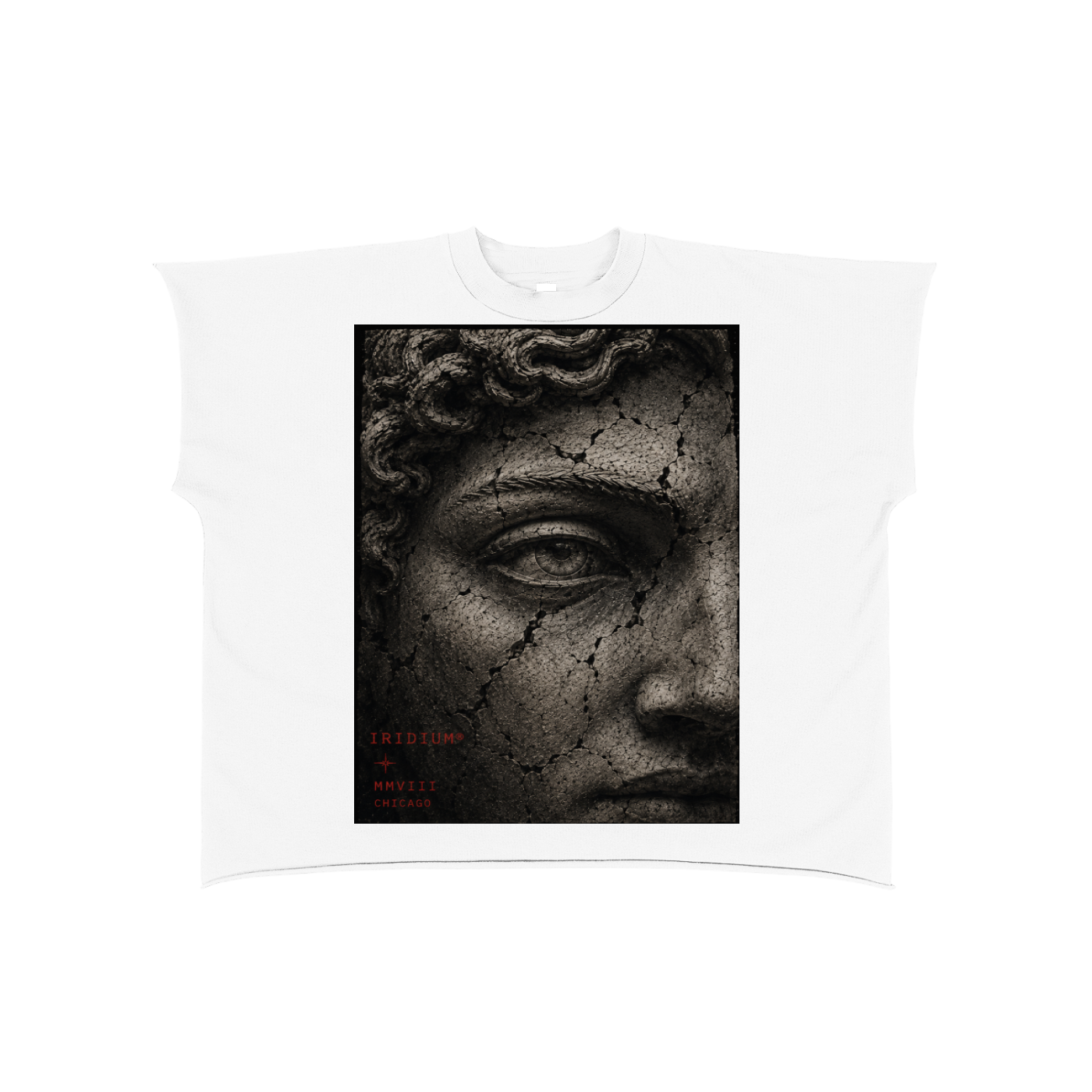 GREEK Raw Edge Boxy Non-Shrink T-Shirt