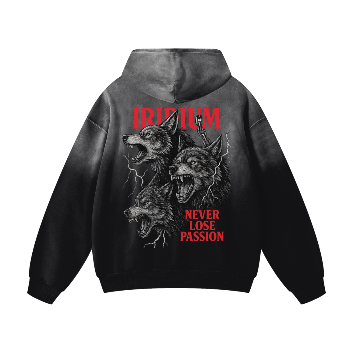 Wolves Sun-Faded Oversized Hoodie