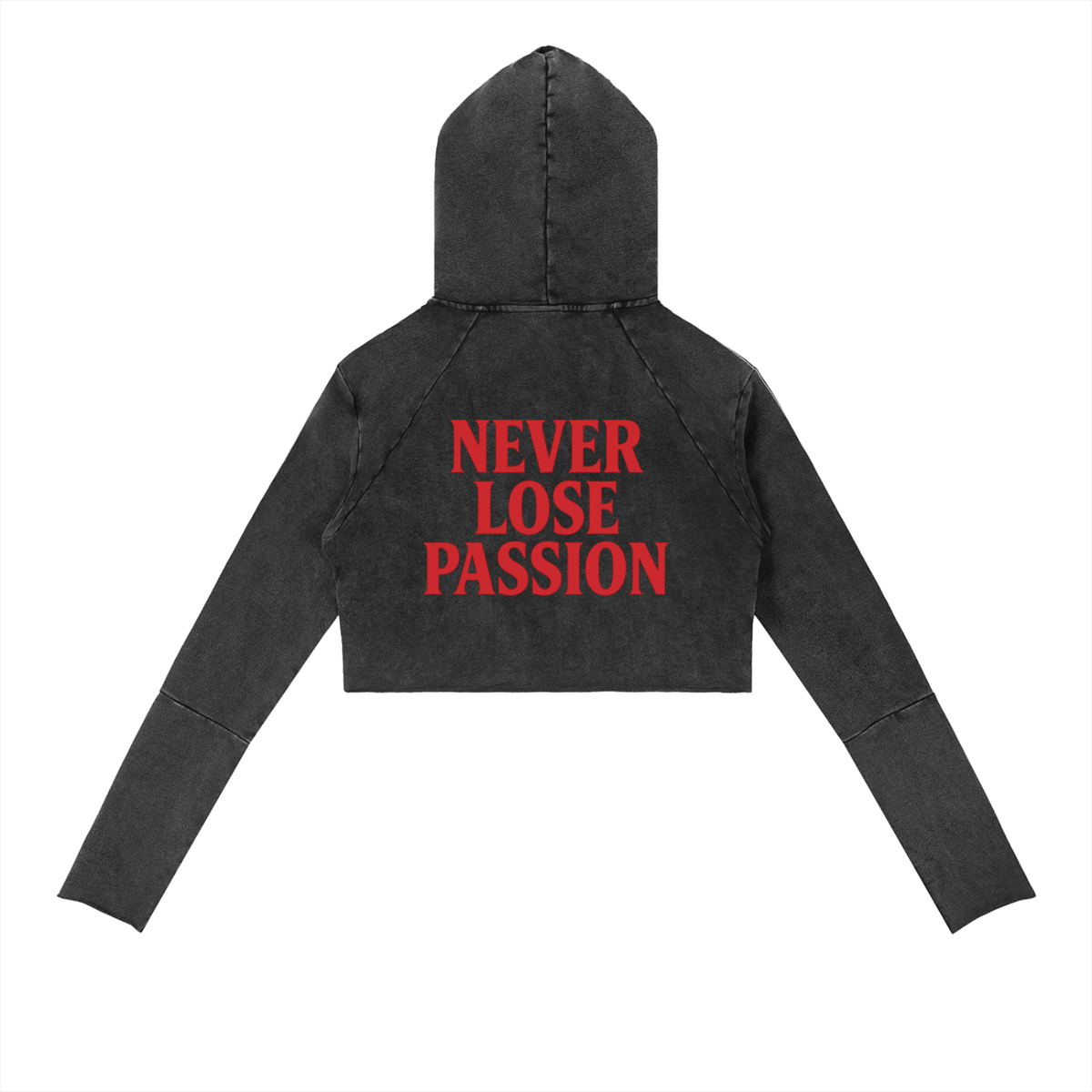 Shawty 77 Vintage-Washed Cropped Hoodie