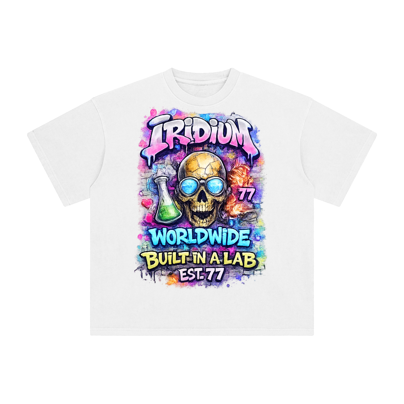 Graffiti Enzyme Washed T-Shirt