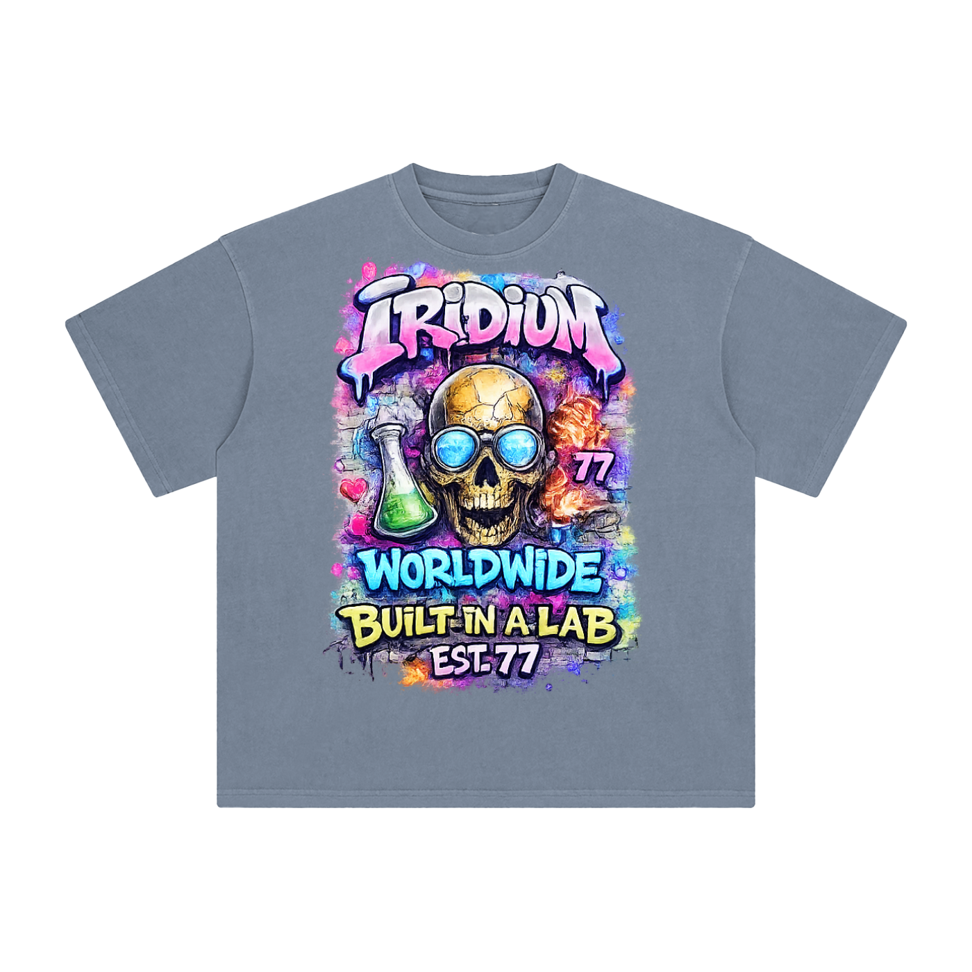 Graffiti Enzyme Washed T-Shirt