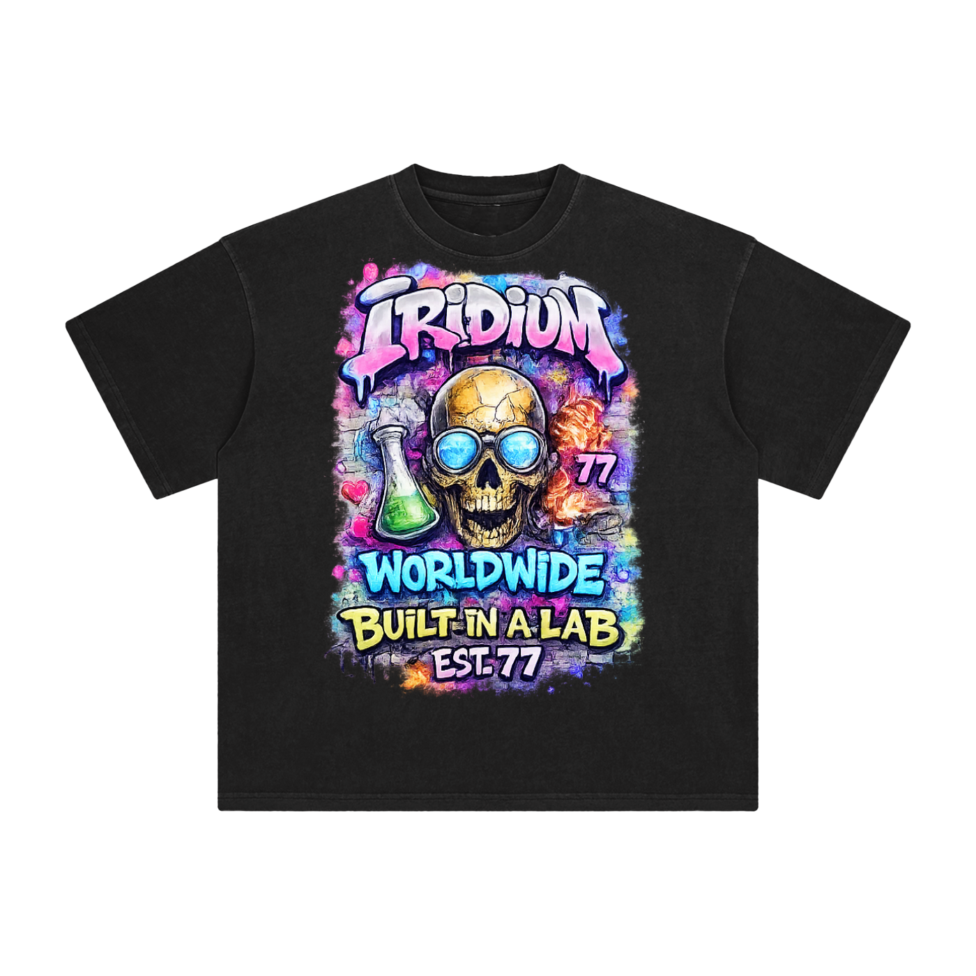 Graffiti Enzyme Washed T-Shirt