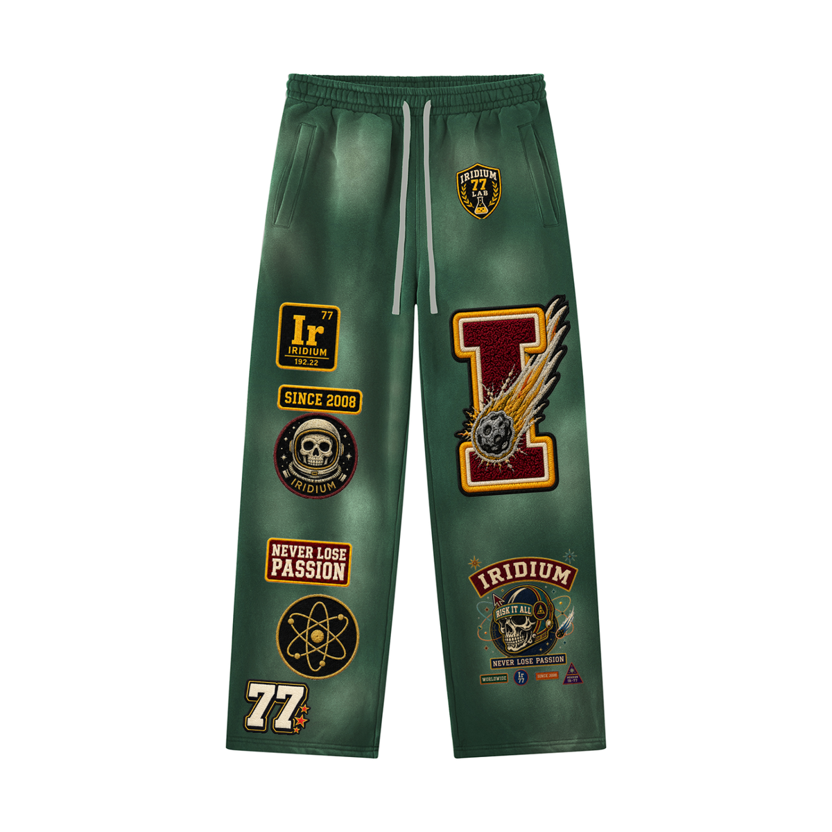 Iridium 77 Varsity Wide-Leg Sweatpants