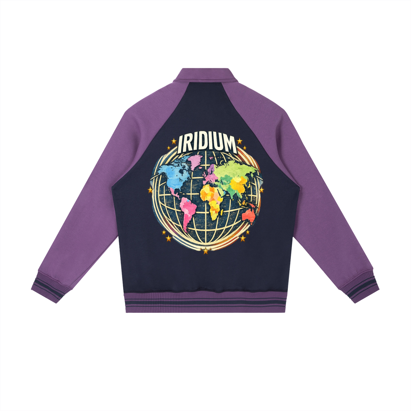 worldwide Raglan Sleeve Baseball Jacket