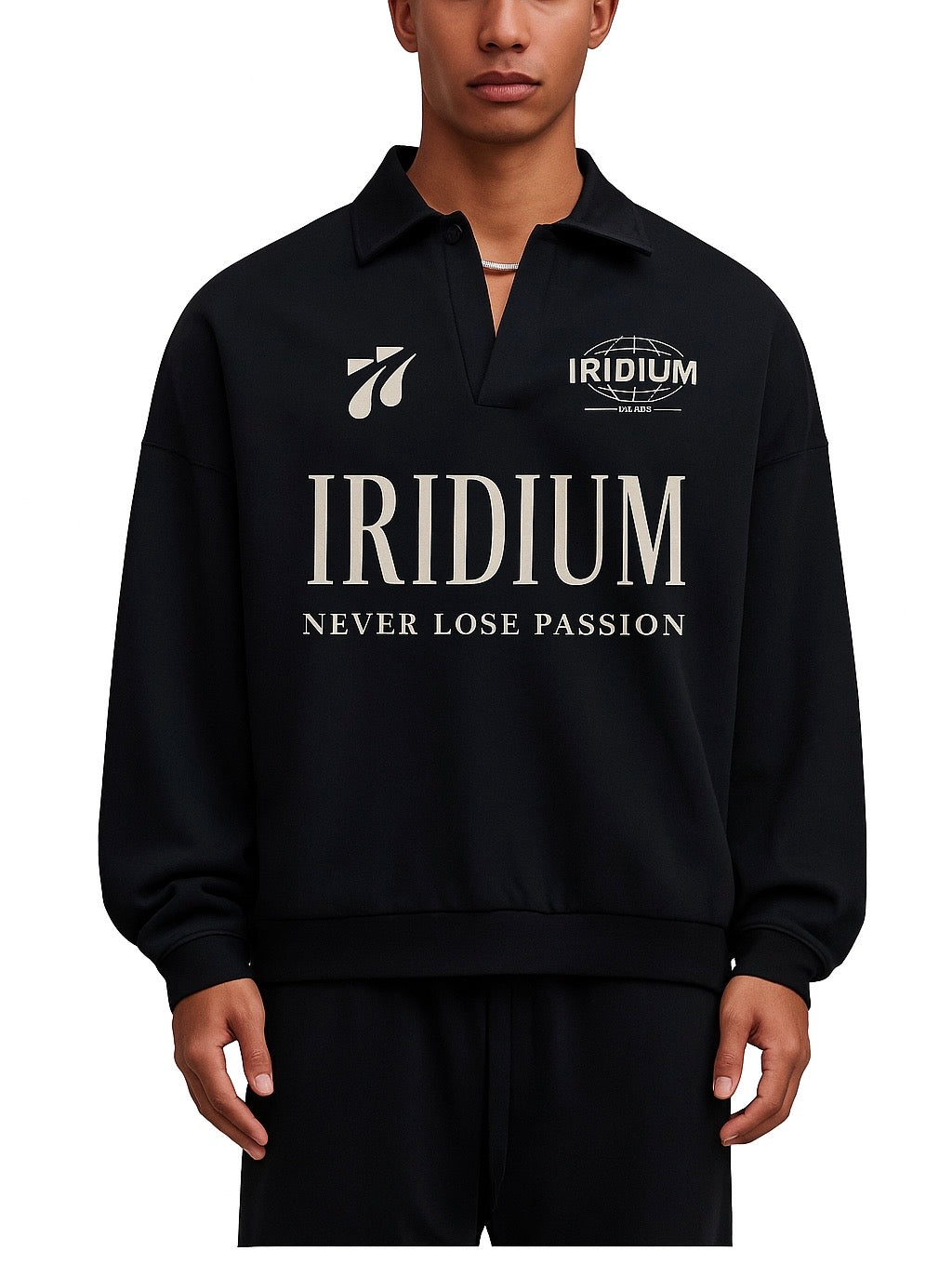 Iridium Fleece Polo Sweatshirt