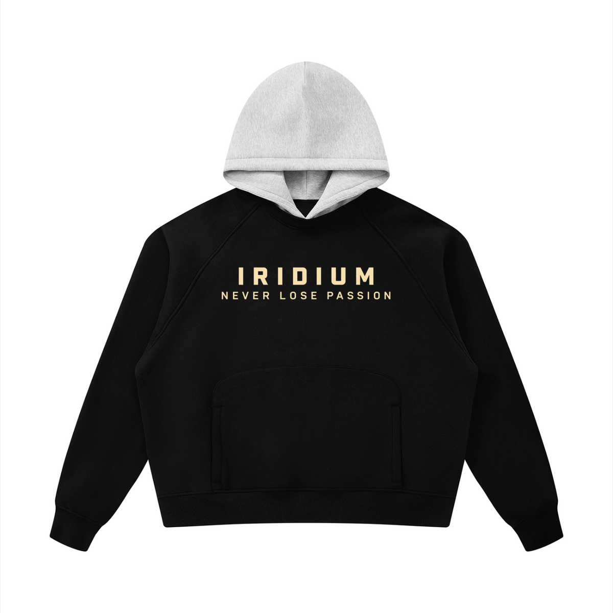 NLP Brown Fleece Raglan Color Block Hoodie