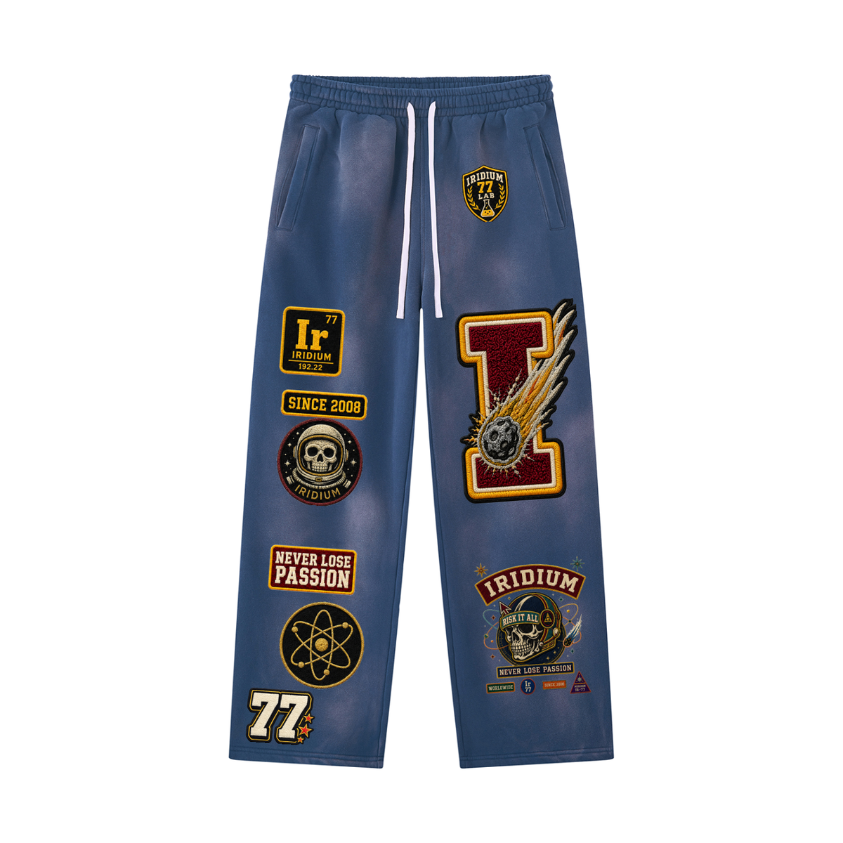 Iridium 77 Varsity Wide-Leg Sweatpants