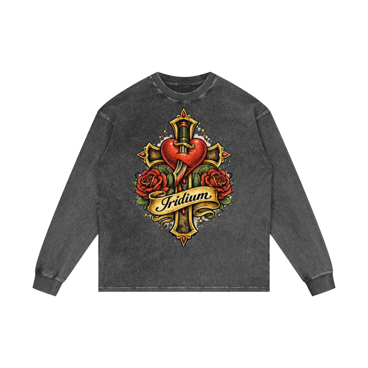 Love Wins Acid Wash Oversize Long Sleeve T-Shirt