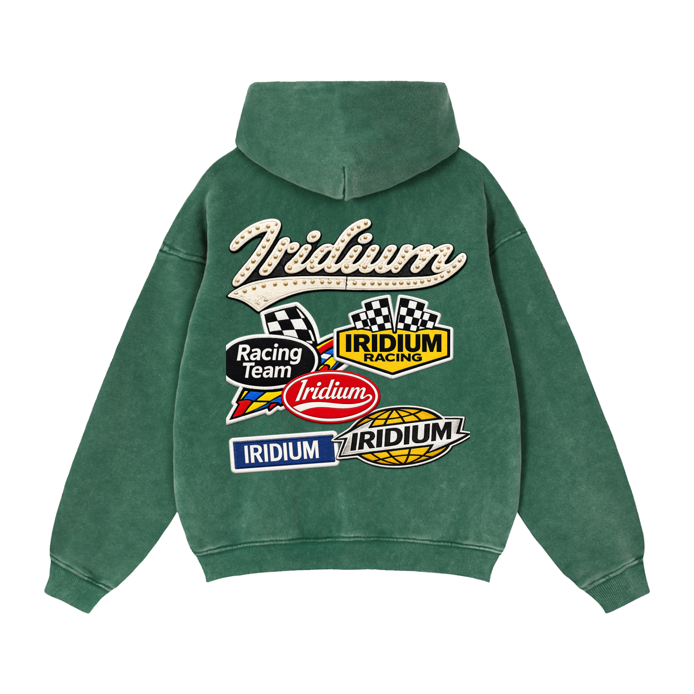 racer Zip-Through Boxy Fleece Hoodie