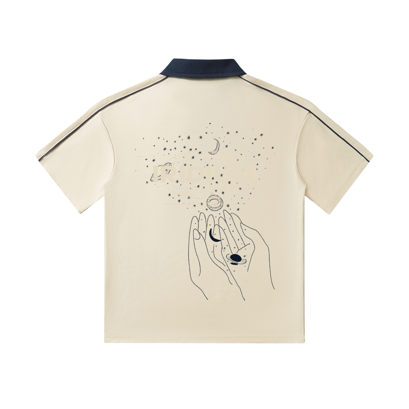 Galaxy Collar Short-Sleeve Polo Shirt