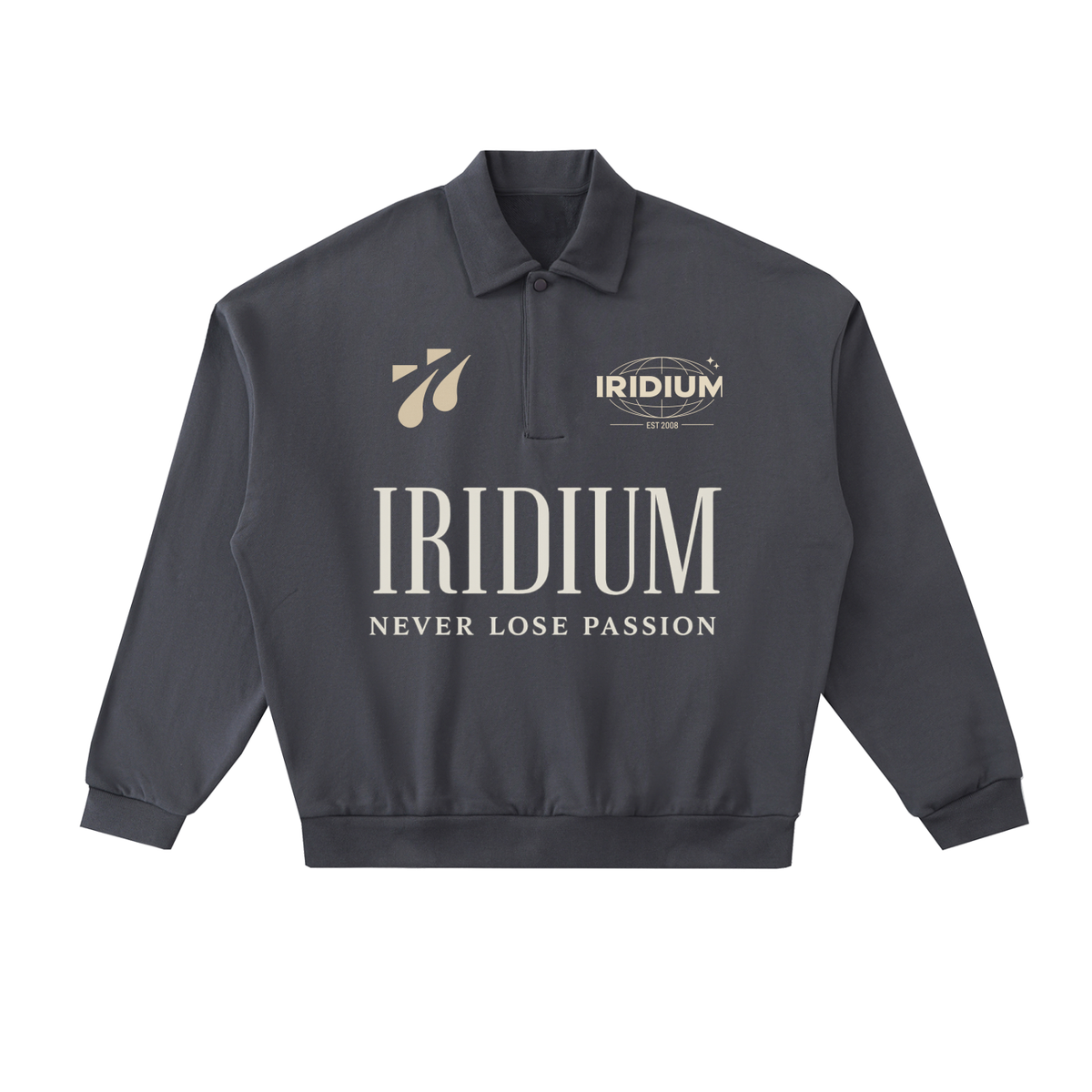 Iridium Fleece Polo Sweatshirt