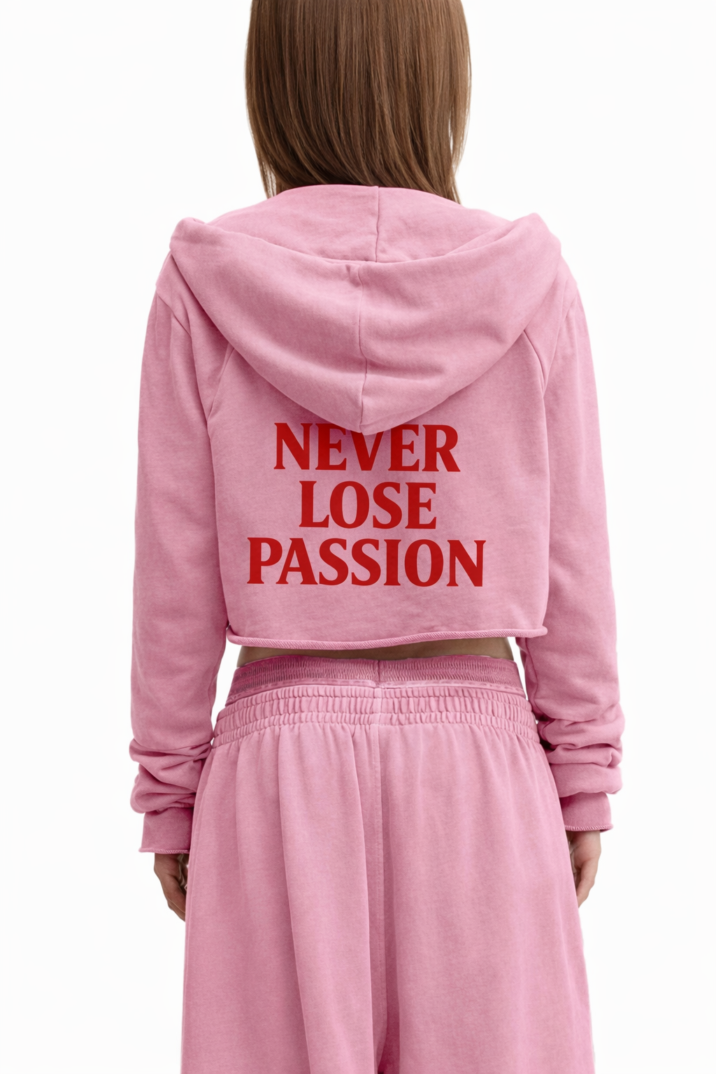 Shawty 77 Vintage-Washed Cropped Hoodie