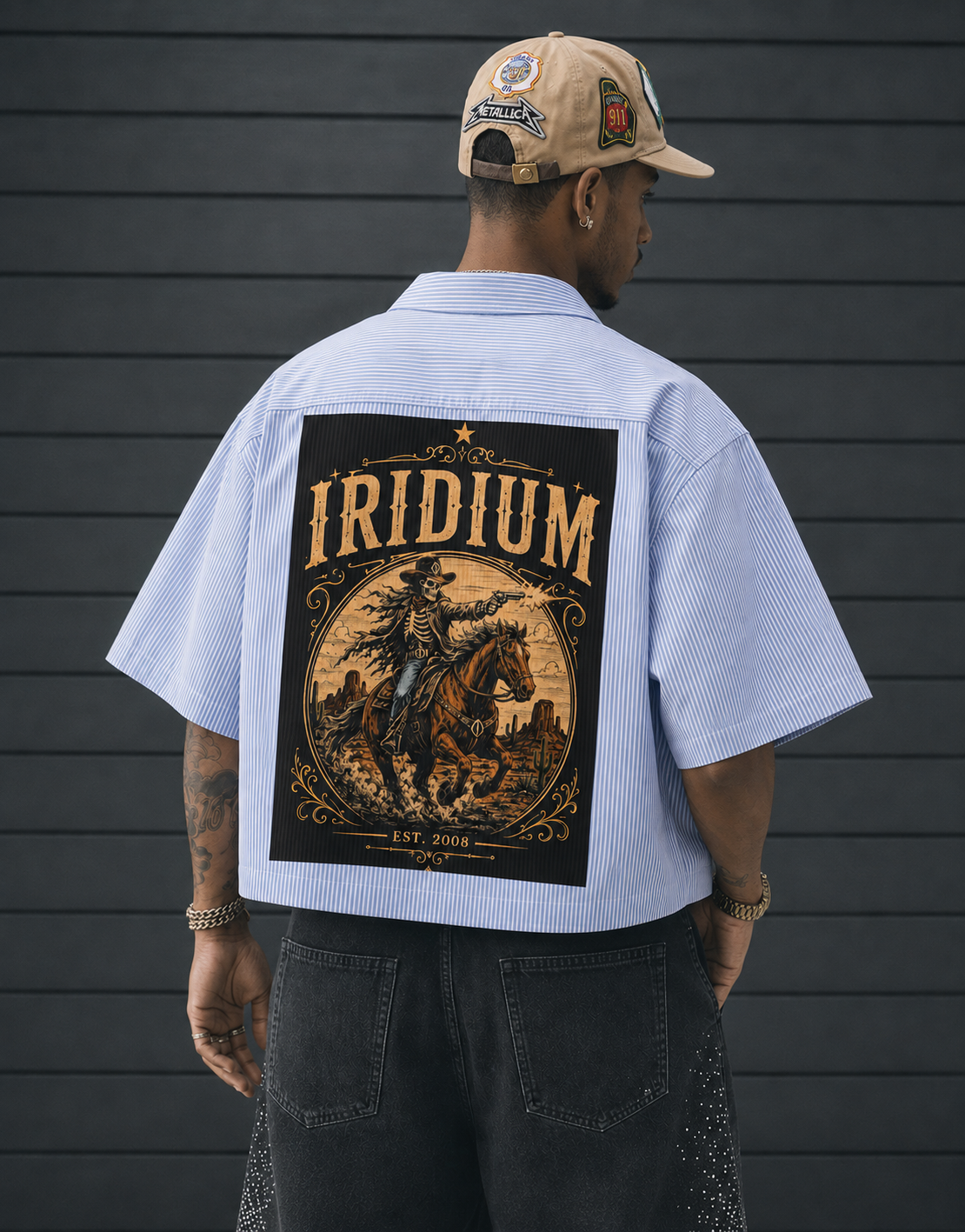 Iridium Inferno Stripe Boxy Shirt