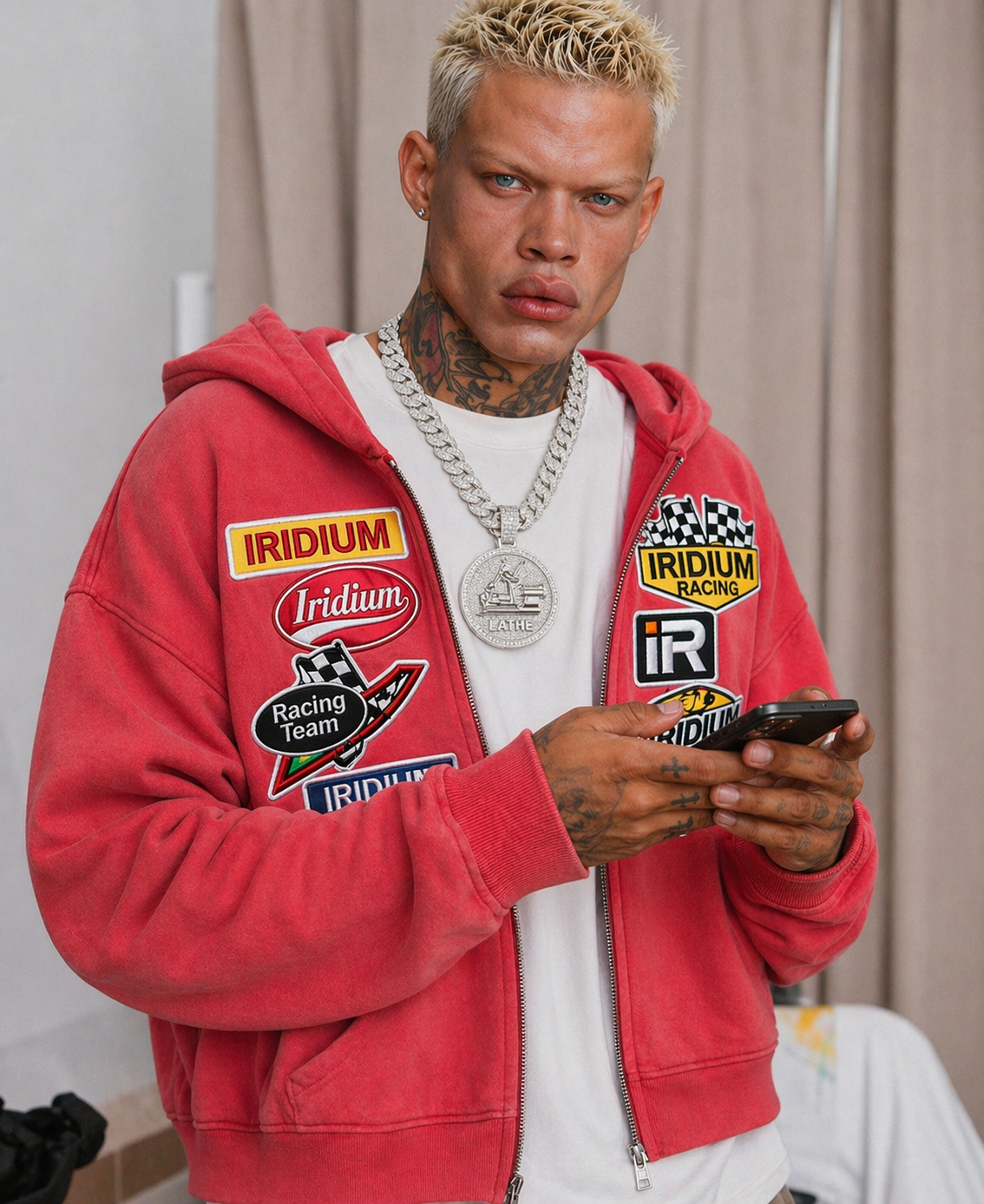 Iridium Racer Boxy Zip Hoodie