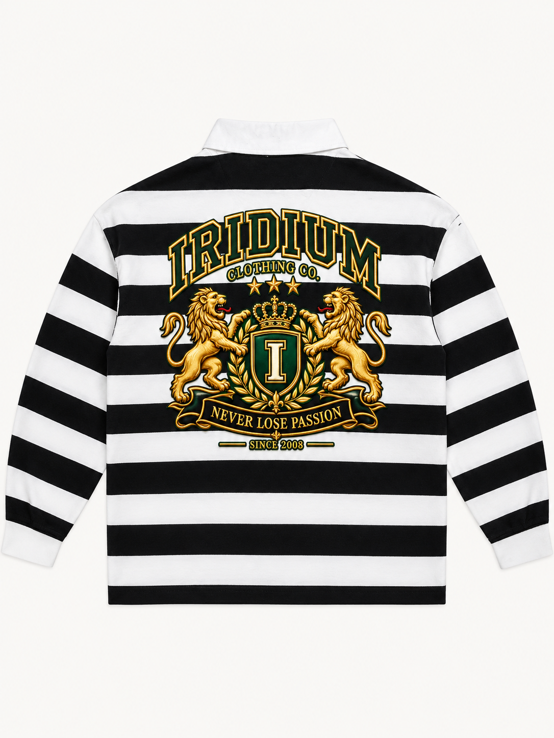 0877  Block Stripe Polo Shirt