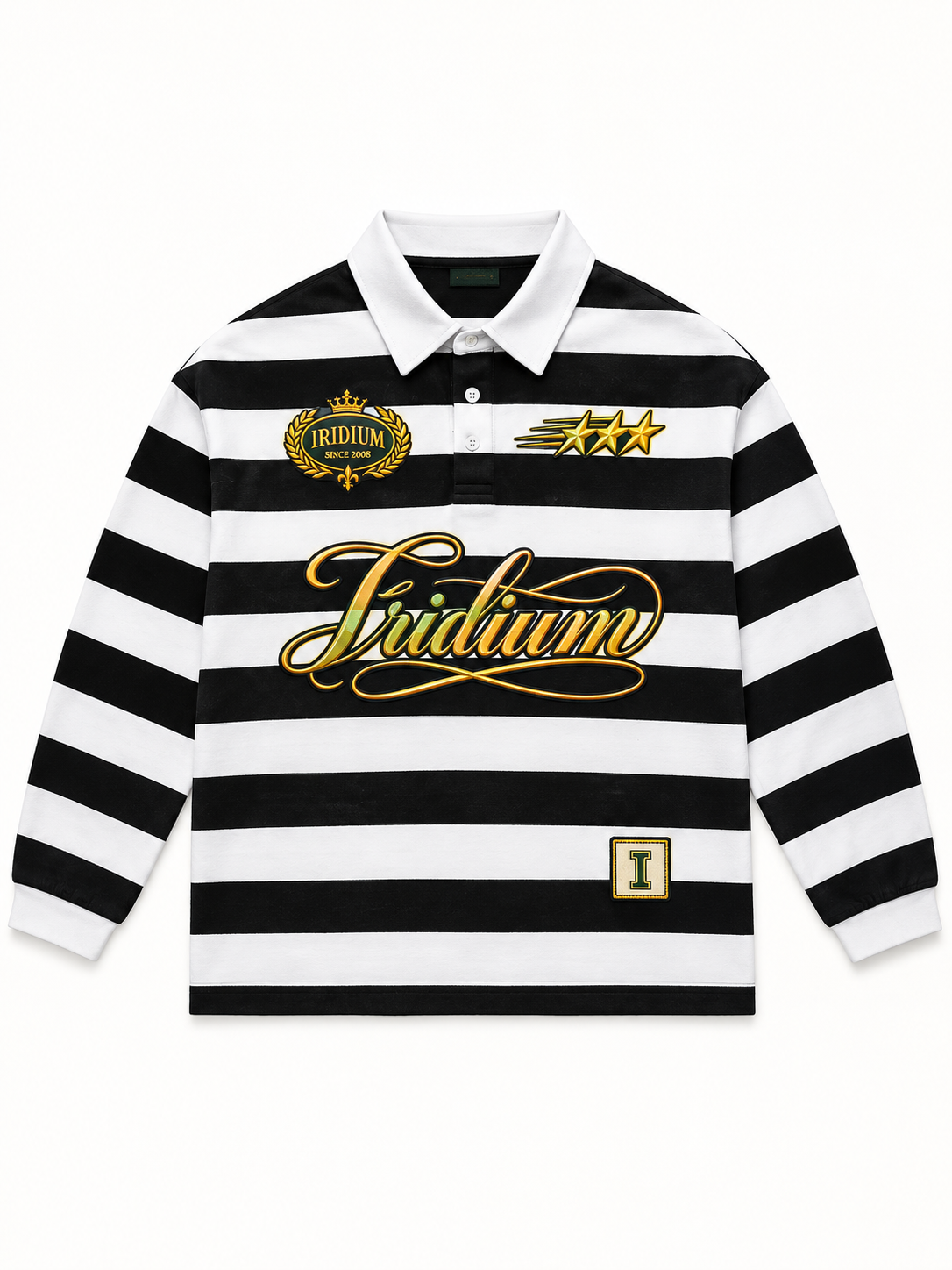 0877  Block Stripe Polo Shirt