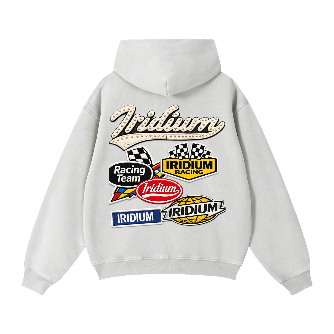 racer Zip-Through Boxy Fleece Hoodie