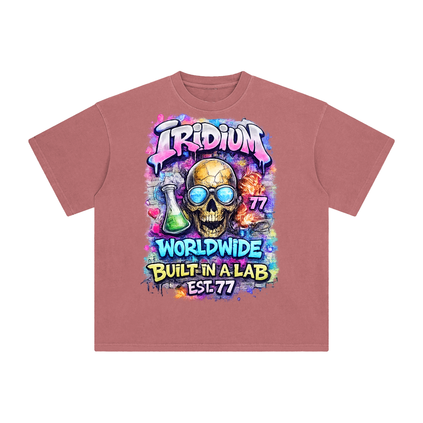 Graffiti Enzyme Washed T-Shirt