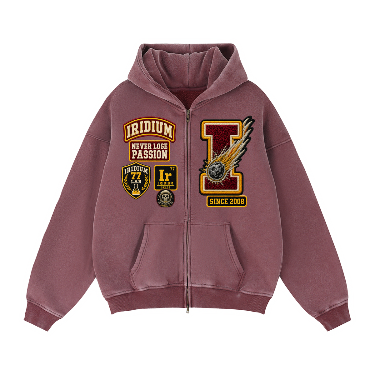 Iridium 77 Varsity Zip Hoodie