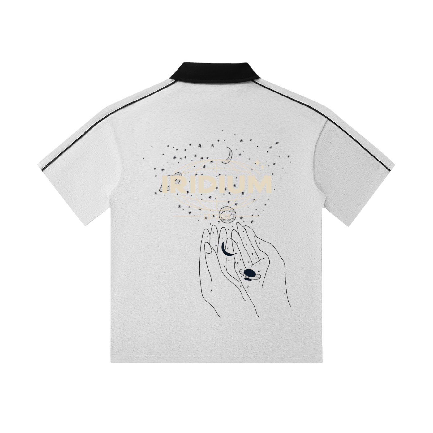 Galaxy Collar Short-Sleeve Polo Shirt