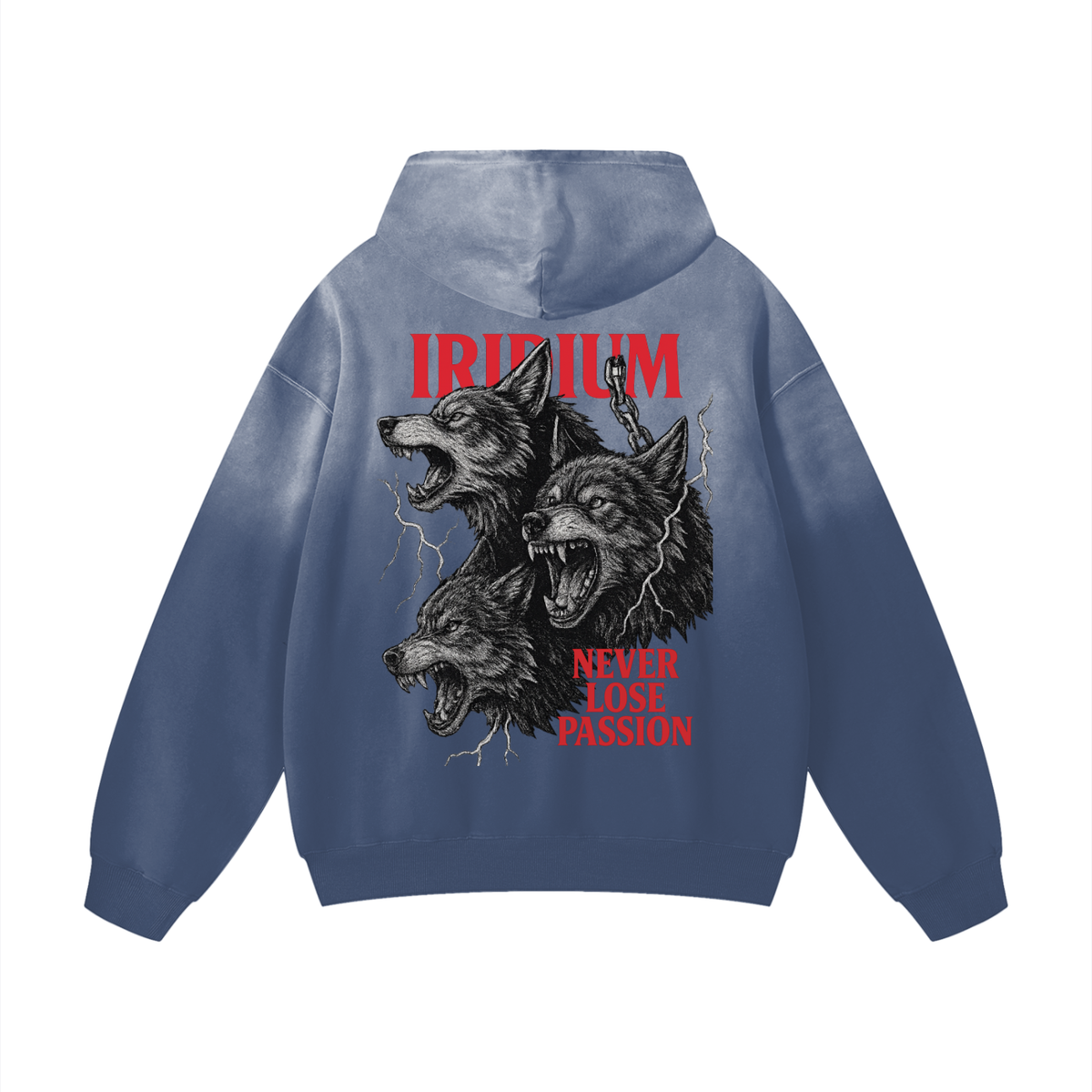 Wolves Sun-Faded Oversized Hoodie
